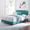 thumbnail image 3 of Modway Celine Channel Tufted Performance Velvet King Bed in Teal, 3 of 9
