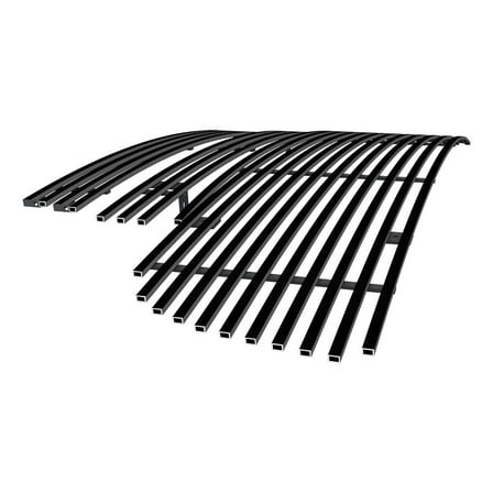 APS Premium Stainless Steel Black 8x6 Horizontal Billet Grille Compatible with GMC Sierra 2500 2003-2004 & 03-06 1500 2500 HD 3500 & 07 Classic Without Logo Show Combo N19-J69776G