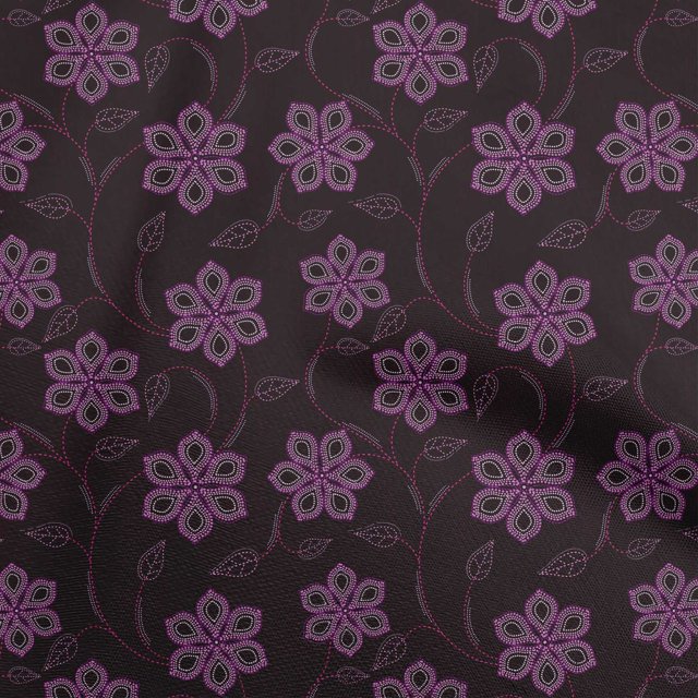 oneOone Cotton Jersey Pink Fabric Floral Craft Projects Decor Fabric Printed By The Yard 58 Inch Wide