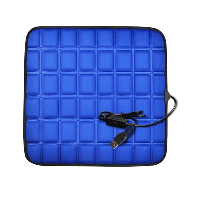 Cojín de calefacción para automóvil USB 5V Calentador de asiento para automóvil Oficina en el hogar (Azul)