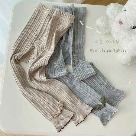 

eczipvz Baby Girl Clothes Toddler Kids Baby Girls Cotton Leggings Knitted Pantihose Stretchy Basic Ninth Pants Pantyhose for(Grey 4-6 Years)