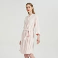 thumbnail image 3 of MERRYLIFE Women Bathrobes for Summer Short Loungewear Soft Lightweight Sleepwear Dual Pockets Adjustable Tie Kimono Robes Pink S-XL, 3 of 7