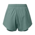 thumbnail image 4 of HAIJIE Women's Swim Shorts Relaxed Fit High Waist Casual Womens Board Shorts for Girlfriend Elastic Waist Embroidered Ruffle Shorts, 4 of 4