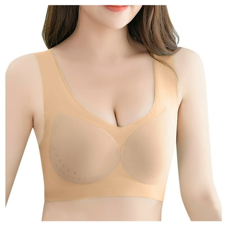 

TWIFER Lingerie For Women Women s Traceless Underwear Gathering A Thin Breathable Mesh Latex Sports Bra