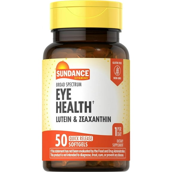 Broad Spectrum Eye Health | Lutein and Zeaxanthin | 50 Softgels | Non-GMO and Gluten Free Supplement | by Sundance