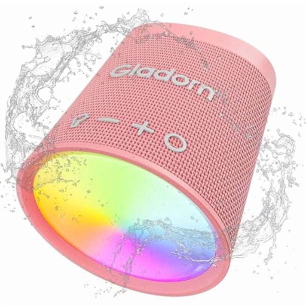 wonima11 Portable Bluetooth Speaker Wireless with 9 Color Lights, 20H Playtime, Stereo Pairing, Deep Bass, IPX6 Waterproof, Bluetooth 5.3, Small Speaker for Home, Party, Outdoor, Camping, Beach, Gift