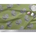 thumbnail image 3 of Soimoi Crepe Silk Fabric Peacock Block Printed Craft Fabric by The Yard 42 Inch Wide, 3 of 3