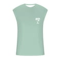 thumbnail image 2 of FEIFLY Solid Color Men's Summer Loose Trendy Sleeveless Sports Home Sleeveless T-Shirt Tshirts Tee Beach Travel Vacation Tops Soft Wear, 2 of 3