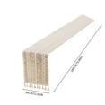 thumbnail image 3 of Fufafayo under $5 11.8x71 Inch Boho Cotton Crochet Table Runner, Beige Vintage Bohemian Macrame Table Runner for Kitchen Coffee Dining Table Rustic Farmhouse Living Room Bedroom Dresser Decor, 3 of 7
