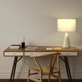 thumbnail image 6 of Brightech Nathaniel 20" Cement LED Table Lamp - Sleek Minimalist Design with Cream Cotton Drum Shade - Eco-Friendly, Energy-Efficient Light for Urban and Coastal Decor, 6 of 9