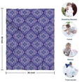 thumbnail image 4 of Purple Ethnic Geometric Pattern Blanket,Comfortable Soft Flannel Throw Blanket,All Season,Warm Lightweight Blankets for Sofa Bed Couch Living Room Chair,30"x40", 4 of 4