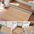 thumbnail image 5 of 2x3 Ft Entryway Area Rug, Brown Wood Grain Kitchen Rug Runner Washable Floor Mat, Retro Western Farmhouse Wooden Board Non Slip Indoor Door Mat Throw Carpet for Bathroom Living Room Bedroom, 5 of 8