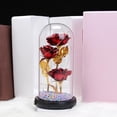 thumbnail image 3 of Regalos de cumpleaños de rosas para mujeres, rosa con LED, regalos para la madre rojo, 3 of 7