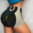 thumbnail image 4 of Fotbe Owl with Mandala Seamless Shorts, Womens Workout Shorts High Waist Stretch Booty Short for Gym/Yoga/Running/Biking-Large, 4 of 9