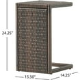 thumbnail image 3 of ZXNYH CKH C-Shaped PE Accent Table, Multibrown, 3 of 9