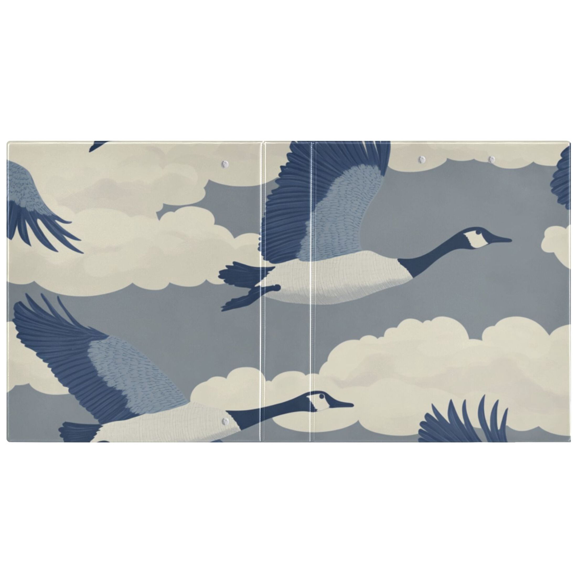 Flying Birds 3 Ring Binders 1.5 inch Hardcover File Folders with Interior Pockets A4 Size Organizer for School Office Hospital Set of 2