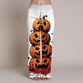 thumbnail image 2 of adviicd Cozy Halloween Pajama Pants for Women - Cute Baggy Sweatpants Lounge Outfits (White, XXL), 2 of 6