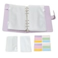 thumbnail image 2 of A6 Budget Binder Envelope Notebook Hand Book Bag Pocket Loose Leafbook Zipper Bag Clip Pu Leather Leafleaf Mini Envelope, 2 of 8