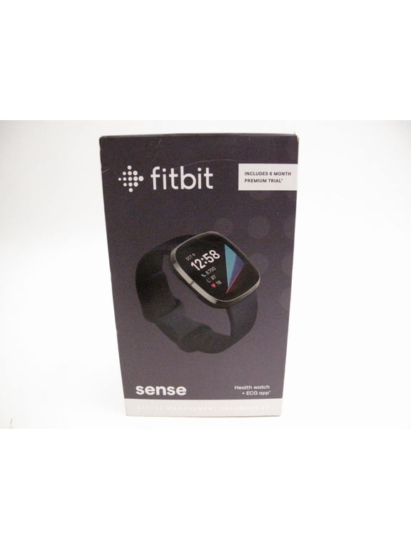 Pre-Owned Fitbit FB512BKBK Sense Advanced Health & Fitness Smartwatch - Graphite Carbon