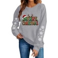 thumbnail image 5 of AnuYalue Christmas Sweatshirt for Women Trendy Merry Christmas Shirt Xmas Long Sleeve Outfits Crewneck Pullover, 5 of 8