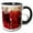 Black/White, variant on 3drose, Usa, New Mexico, Sant Fe, Red Chili Peppers on String. Santa Fe, 11oz Two-tone Red Mug