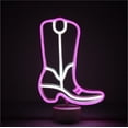 thumbnail image 5 of Urban Shop 12" H Cowboy Boot LED Neon Table Light, Pink and White, 5 of 9