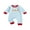 Blue, variant on Boy Thanksgiving Stripe Romper Turkey Embroidery Long Sleeve Jumpsuit