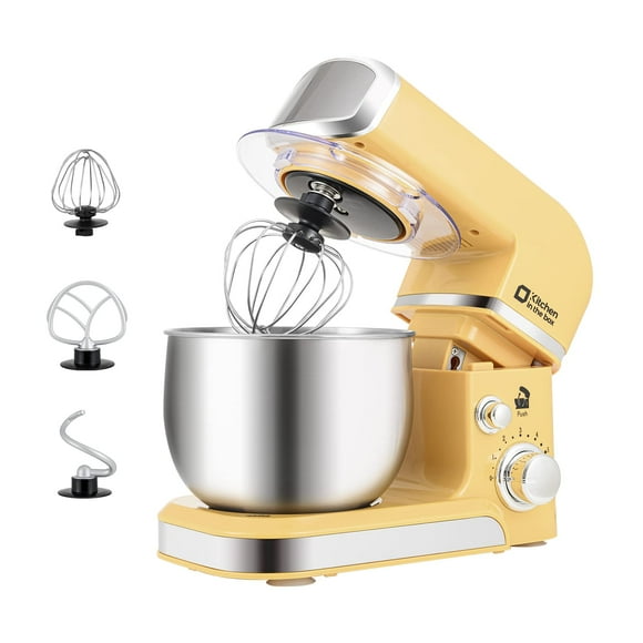 Batidora de Pie para Cocina 3.2Qt, 6 Velocidades, Amarilla, 120V