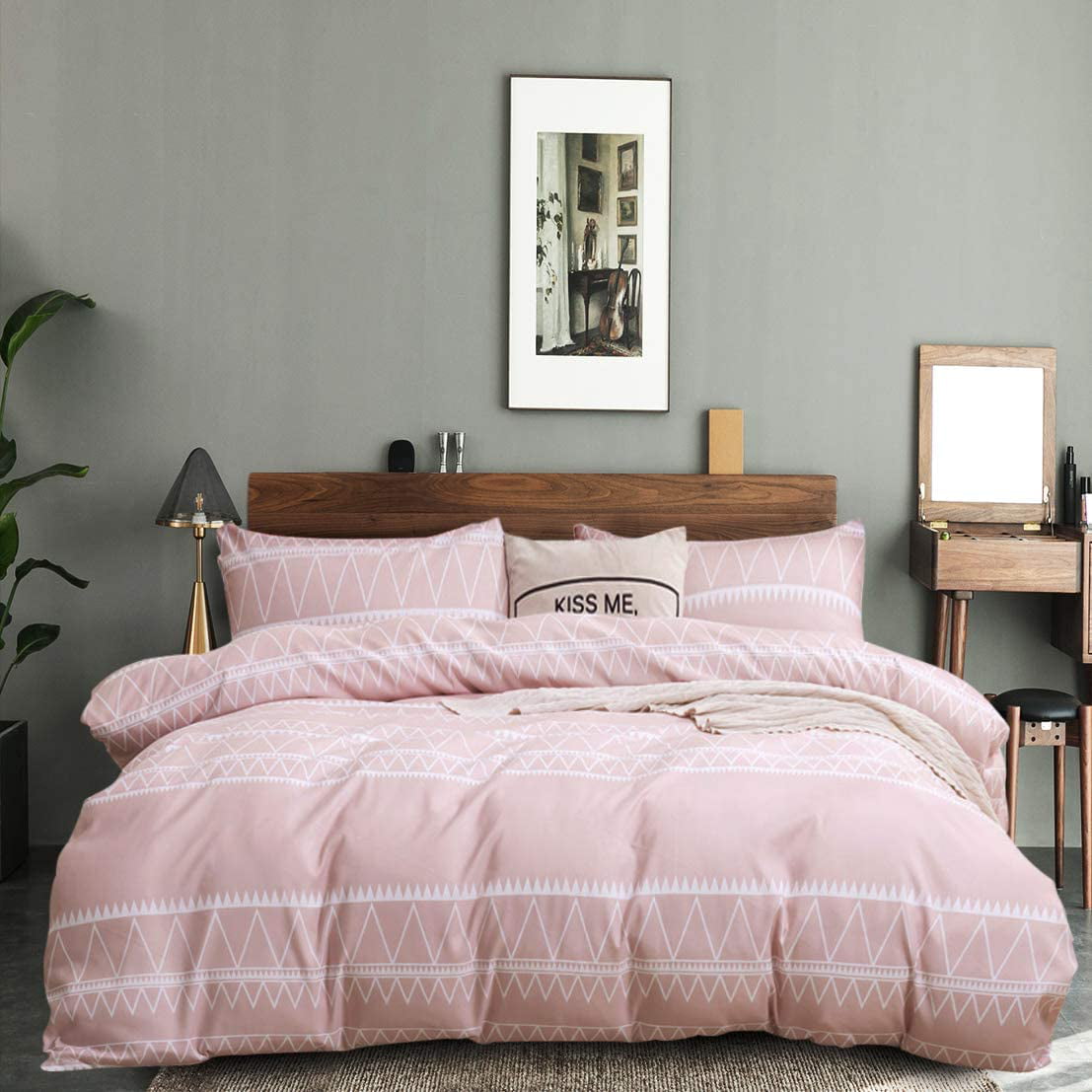 Soft Pink Comforter Cover King Size, Pink Duvet Cover King