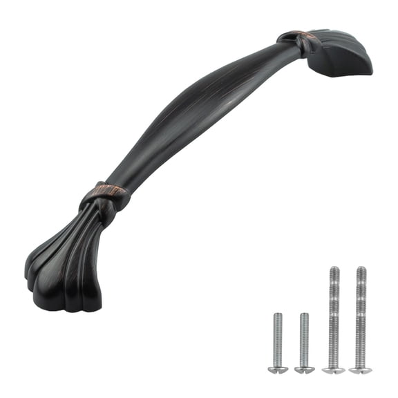 Modket MH1611 Traditional Classic Kitchen Cabinet Pull Handle — 6-3/8" Overall Length, 5" (128mm) Hole Centers, Oil Rubbed Bronze — 5 Packs