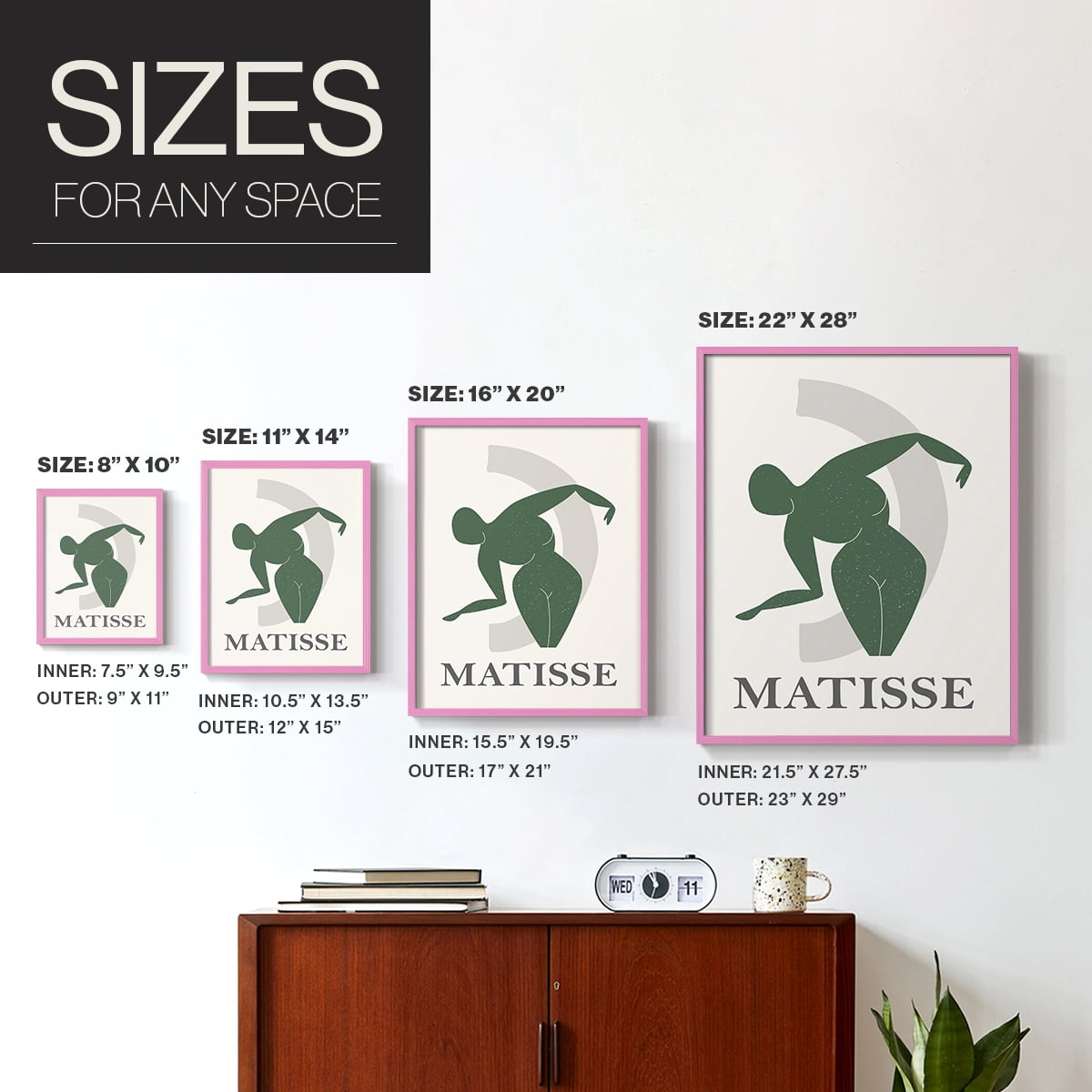 Matisse CCLXXII in Solid Wood 8 x 10 Framed Print