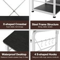 thumbnail image 4 of SOGES 3 Tier Kitchen Standing Bakers Rack Utility Microwave Oven Workstation Shelf，Black Walnut, 4 of 7