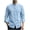 Light Blue, variant on Men's Cotton Linen Frog Button Down Shirts Mandarin Collar Long Sleeve Tee Tops Autumn Casual Chinese Style Kung Fu T-Shirt