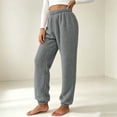 thumbnail image 6 of Kezqiaxn Pajama Pants Women Fashion Fleece Elastic Waist Stretch Lounge Pants Winter Pj Pants Womens Clothes 2026 Gray L, 6 of 8