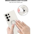 thumbnail image 3 of for Samsung Galaxy S24 Ultra Case, Liquid Silicone Soft Gel Rubber Slim Coverage with Ring Kickstand Car Mount Function Shockproof Protective Phone Case for Galaxy S24 Ultra 6.8", White, 3 of 17