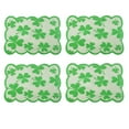 thumbnail image 2 of St. Patrick's Day Placemats Set of 4 | Vintage Lace Embroidered Table Flags, Green Floral Polyester, 30x45cm, Irish Holiday Table Decor for Dining, Kitchen, Patio, Party, 2 of 4