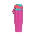 thumbnail image 4 of Ozark Trail 30oz Vacuum-Insulated Stainless Steel Dual Lid Insulated Tumbler, Double Wall Vacuum Insulated Travel Tumbler with Sip & Chug Lid, Pink, 4 of 10