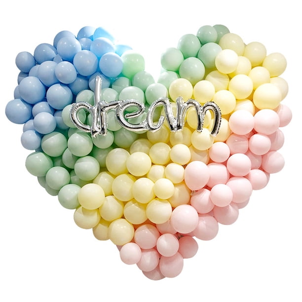 Kit de globos Macaron Color Love Heart, 5 pulgadas, 200 unidades