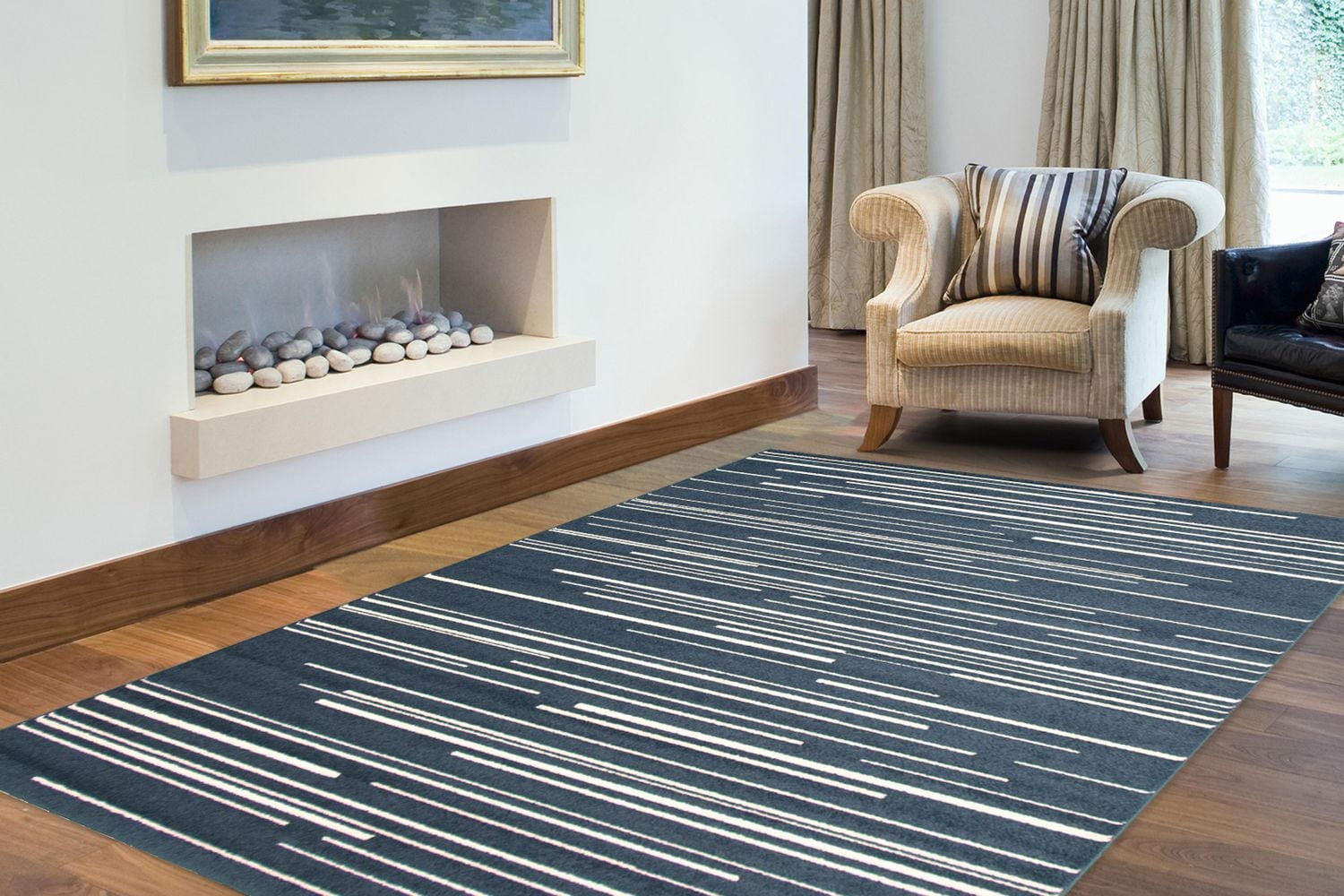 ECARPET Striped Area Rug