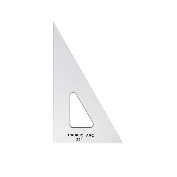 Pacific Arc Drafting Triangle, 22-inch, 30/60/90 Degrees, Clear Acrylic