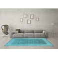 thumbnail image 3 of Ahgly Company Indoor Rectangle Oriental Light Blue Traditional Area Rugs, 5' x 8', 3 of 4
