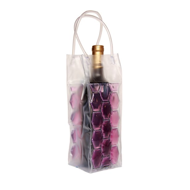 13.5" Cool Sack 2 Sided Purple Chilling Wrap Freezer Wine Bag Walmart