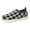 A Black, variant on Womens Fuzzy Casual Shoes Slip On Winter Warm Plush Loafers Fashion Color Blocking Breathable Fluffy Non Slip House Slippers Black Size 7