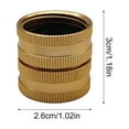 thumbnail image 3 of Souew 5Pc Solid Brass Double Female Garden Hose Connector, 2 Way Female To Female Water Hose Fitting Adapter, Heavy Duty Brass Coupling For Garden Hose Faucet Connection, 3 of 3