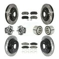 thumbnail image 1 of Transit Auto Front Rear Wheel Hub Bearings Assembly Coated Disc Brake Rotors and Semi-Metallic Pads Kit (10Pc) for Car 2017-2019 Honda Ridgeline AWD - Left Right Side (Driver Passenger) KBB-130931, 1 of 10