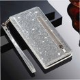thumbnail image 3 of Étui pour FOXDOCK Google Pixel 6 Étui Portefeuille à Paillettes avec Fermeture Éclair et Sangle Courte, 3 of 4