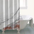 thumbnail image 4 of White Gray Rose Gold Marble Pattern Shower Curtain 36"x72" ,Bathroom Decorative Shower Curtains Set with 12 Hooks,Modern Waterproof Washable Shower Curtain, 4 of 6