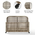 thumbnail image 4 of Crosley Furniture Ridley Wicker Outdoor Storage Pool Caddy for Toys, Floats, Patio Furniture Cushions, 4 of 11