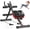 Black & Red, variant on 5-in-1 Adjustable Ab Workout Bench Core Abdomen Trainer for Stomach Workout, Crunch Machine Exercise Equipment for Home Gym - Sit UP, Push UP, Leg Press, Glider, Roman Chair, 330lbs Capacity