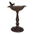 thumbnail image 5 of Rustic Cast Iron Hummingbird Hovering Over Nest Garden Bird Feeder Bath 12"H, 5 of 8